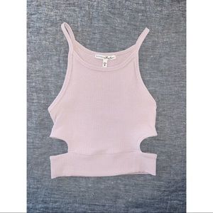 Express cut out pink crop top size XS